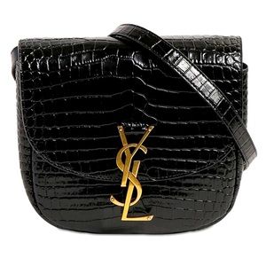 YSL Medium Kaia Satchel in crocodile leather.